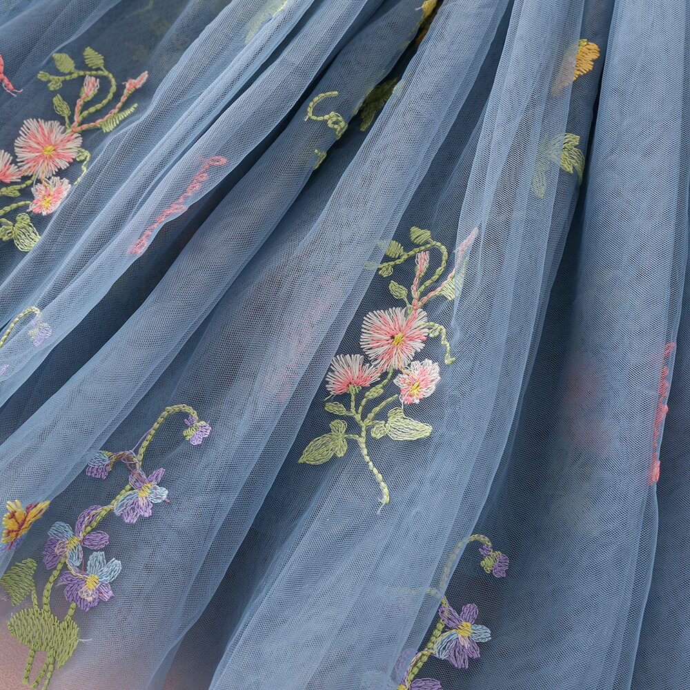 close up of tulle and colour 