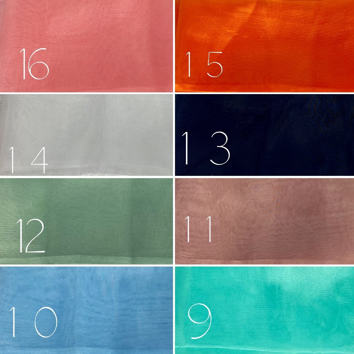 Organza colour chart 2