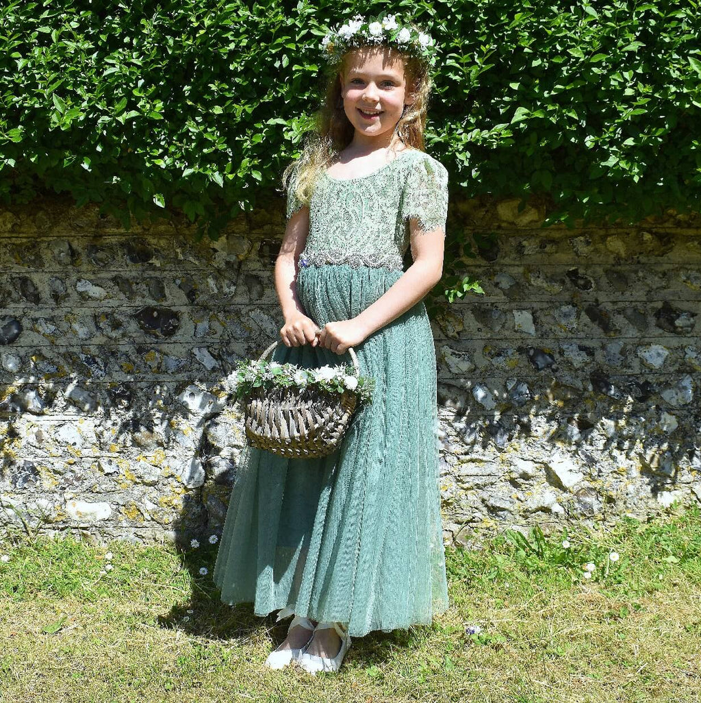 Bohemian Flutter Dress - Fern Lace