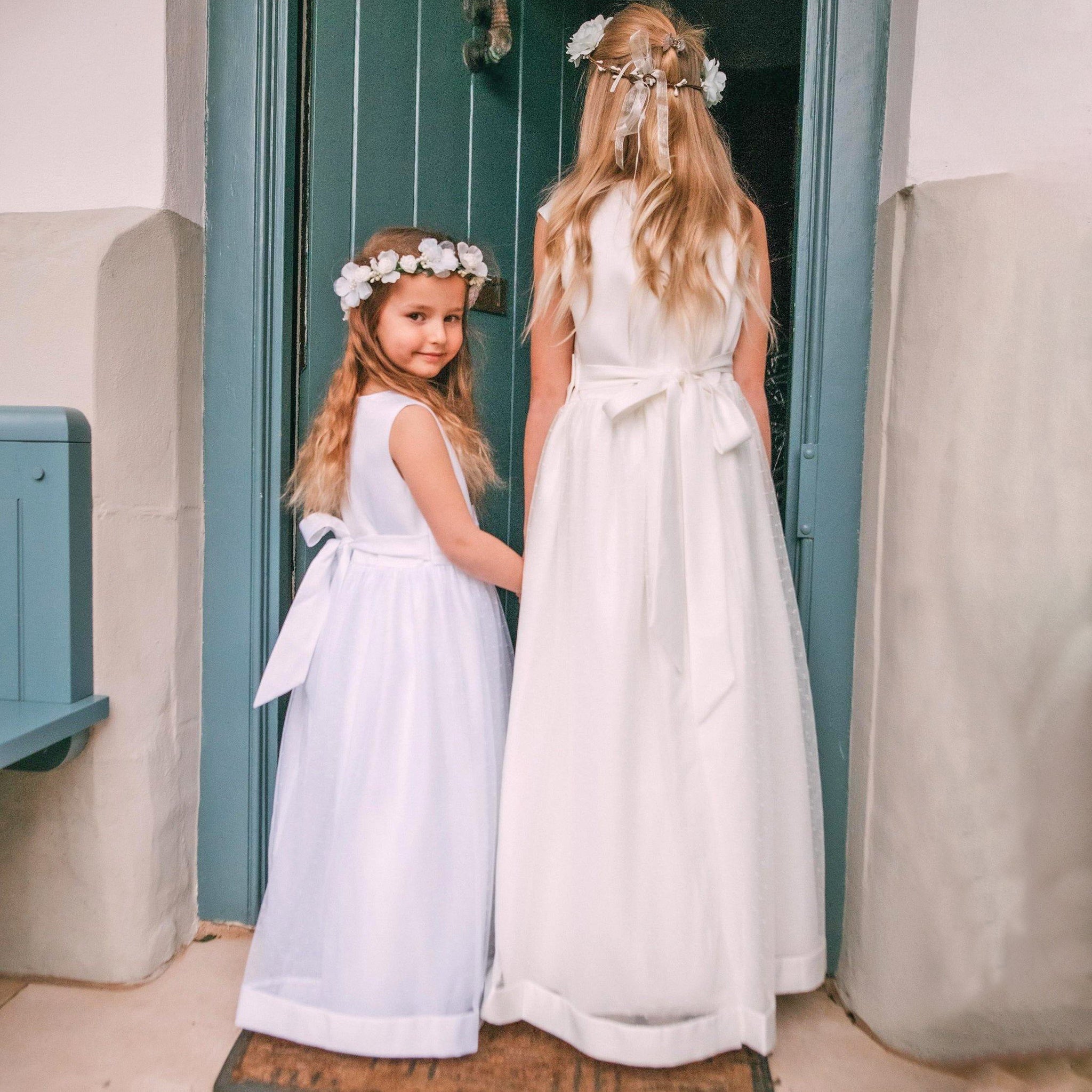 Grace Dress - White - UK Flower Girl Boutique