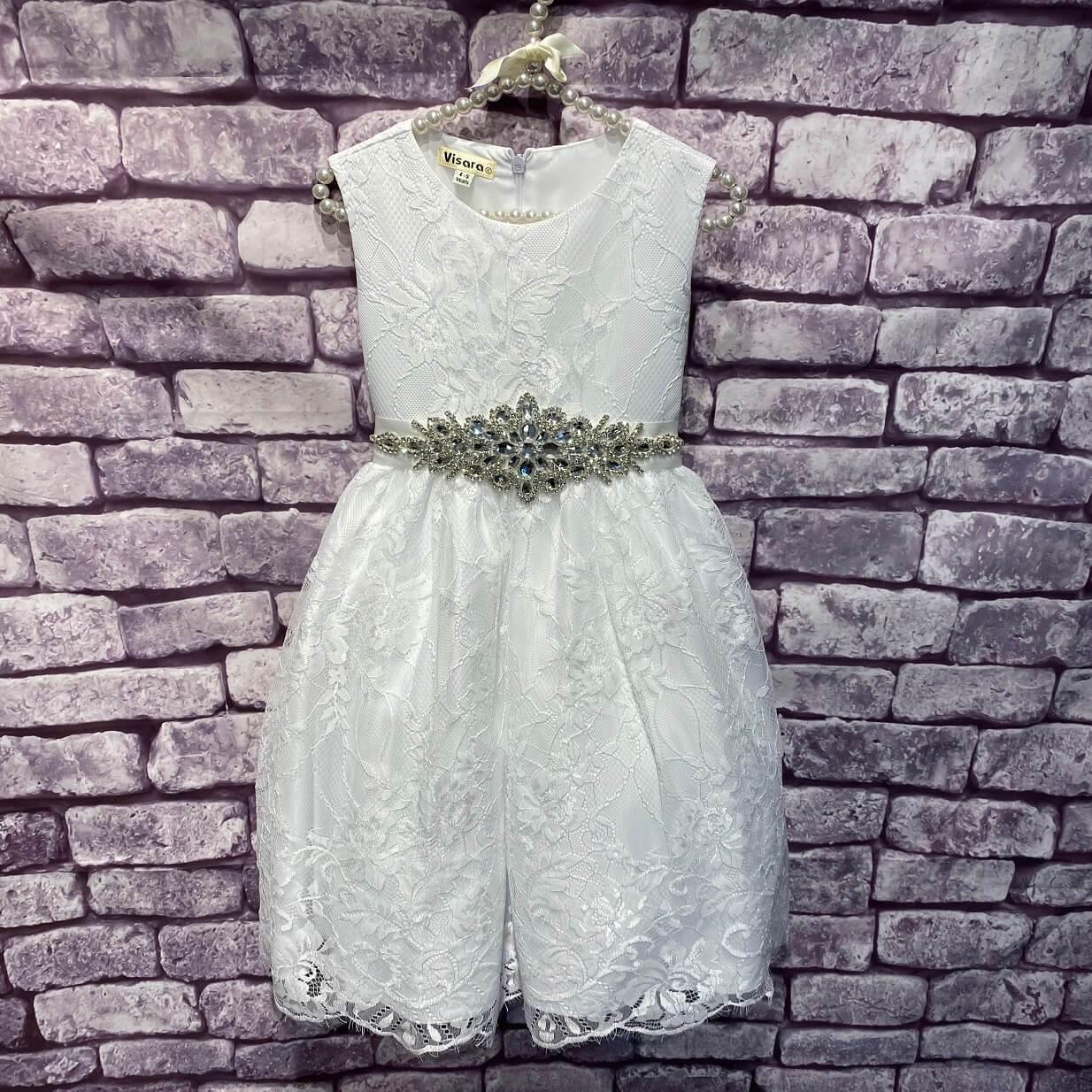 Lilliana Dress - White - UK Flower Girl Boutique