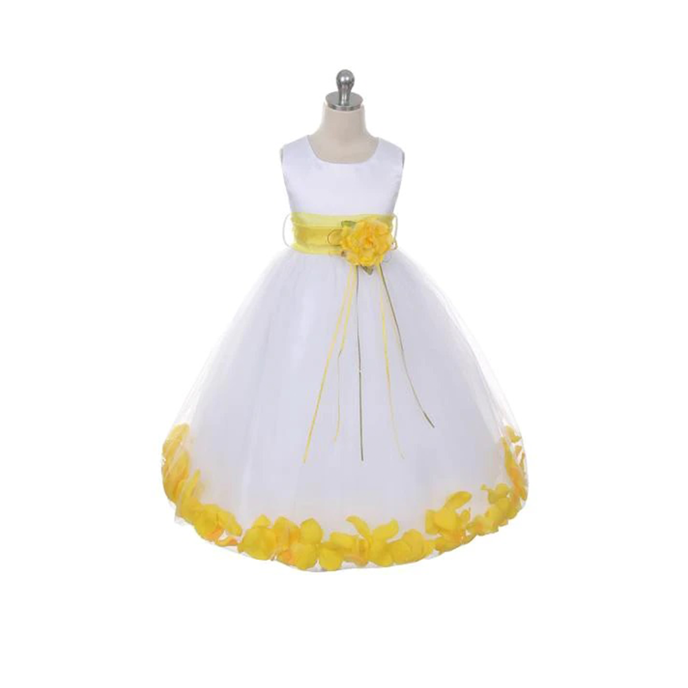 Kenza - Lemon Yellow Petal Colour and Sash